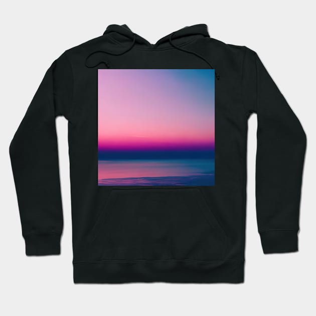 Pink Blue Sky Hoodie by Crestern